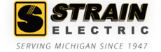 Strain Electric logo, serving Michigan since 1947.